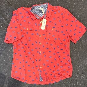 Matilda Jane Red and Blue Patterned Men's Shirt
